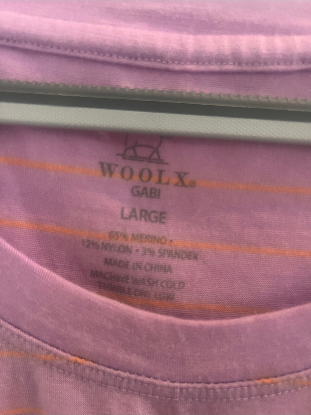 Relaxed Scoop Neck Short Sleeve Top - Lavender - Picture 2 of 6